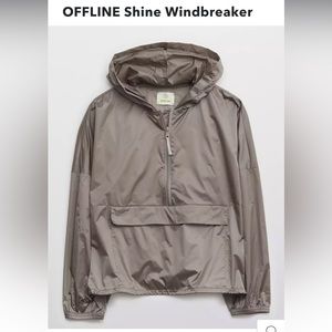 Silver AERIE windbreaker